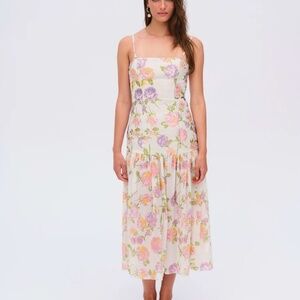 For Love and Lemons Cleodora Midi Dress (Small)